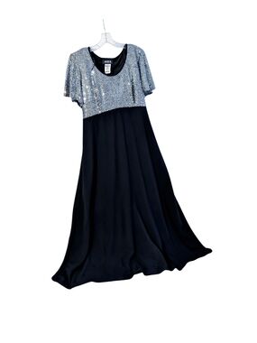 Jazz II Vintage Sequin Bodice Maxi Gown, Size 14